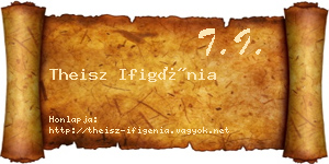 Theisz Ifigénia névjegykártya